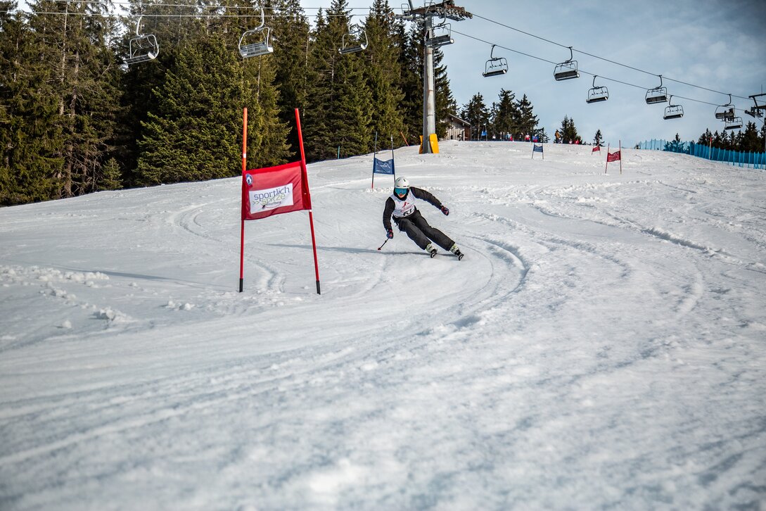 Skirennen - Silvretta Montafon  | © Silvretta Montafon  Ein Skifahrer bei einem Rennen in der Silvretta Montafon  | © Silvretta Montafon