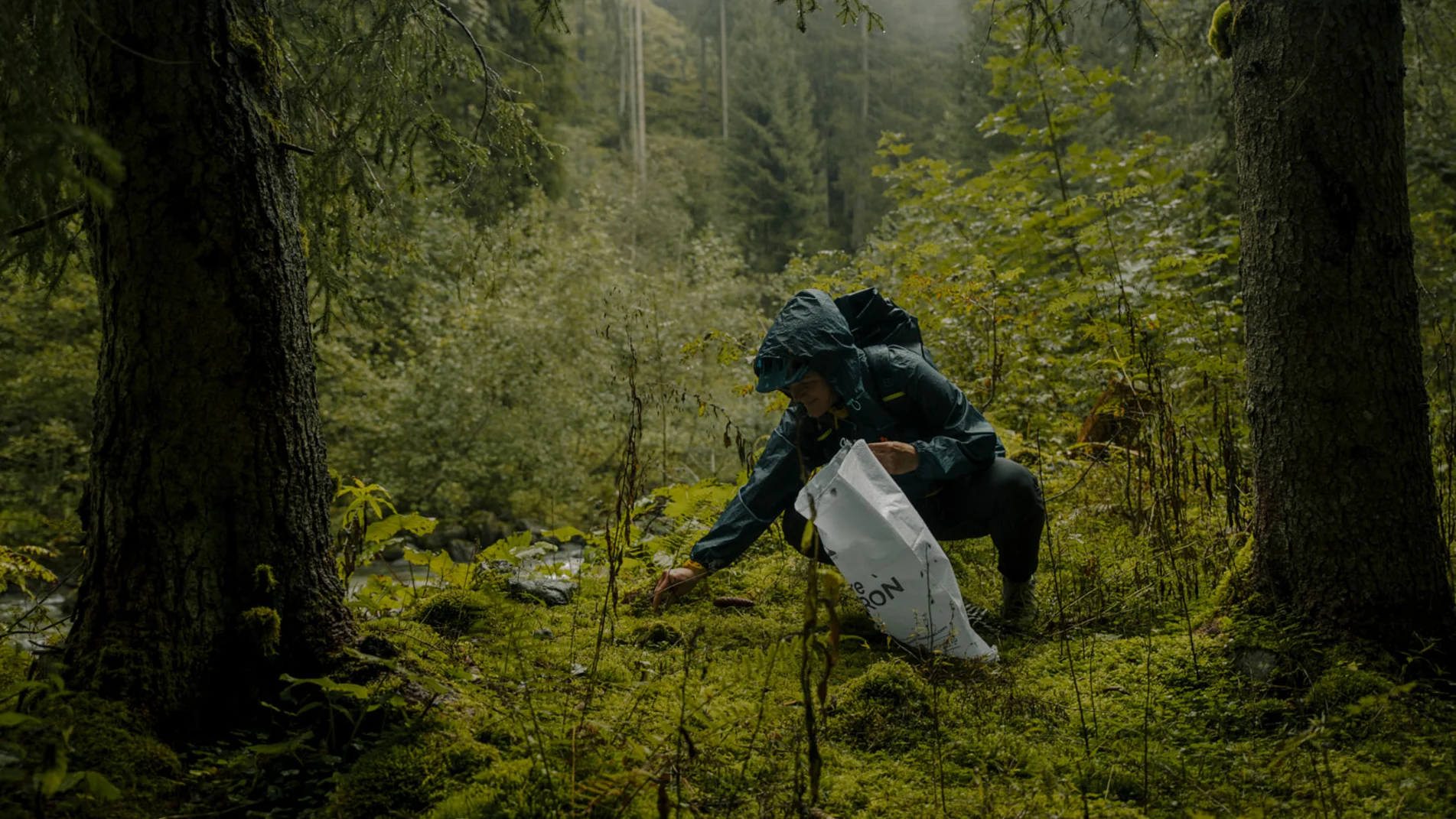 Eine Person beim Abfallsammeln in der Silvretta Montafon  | © Silvretta Montafon - Lena Everding 