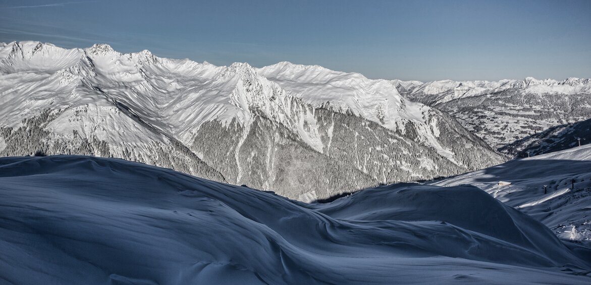 Bergpanorama im Winter mit Schnee in der Silvretta Montafon | © Silvretta Montafon - Daniel Zangerl